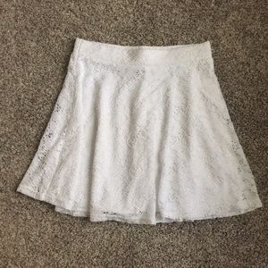 White lace skater razor skirt